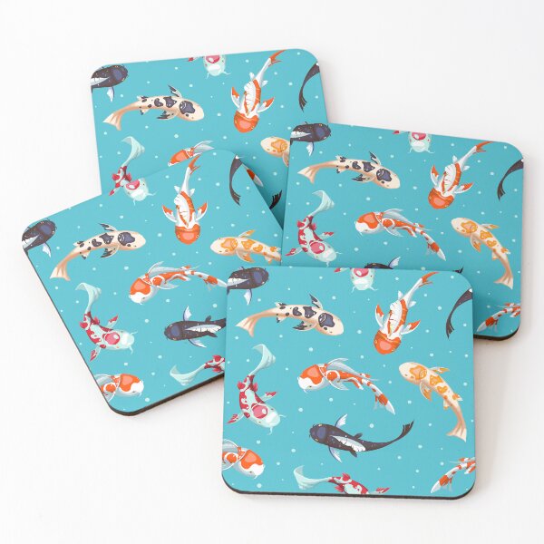 Item preview, Japanese Style Koi Carps Pattern Japanese Fishes Artwork designed and sold by SoccaTamam.