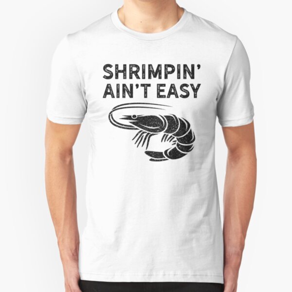 BJJ Shrimpin Aint Easy Dark Shirt for Jiu Jitsu Slim Fit T-Shirt