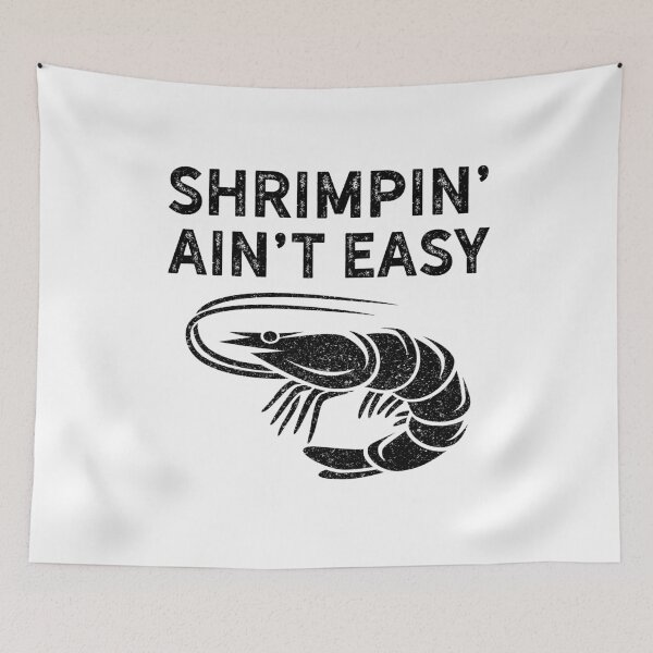 Item preview, BJJ Shrimpin Aint Easy Dark Shirt for Jiu Jitsu designed and sold by threadsmonkey.
