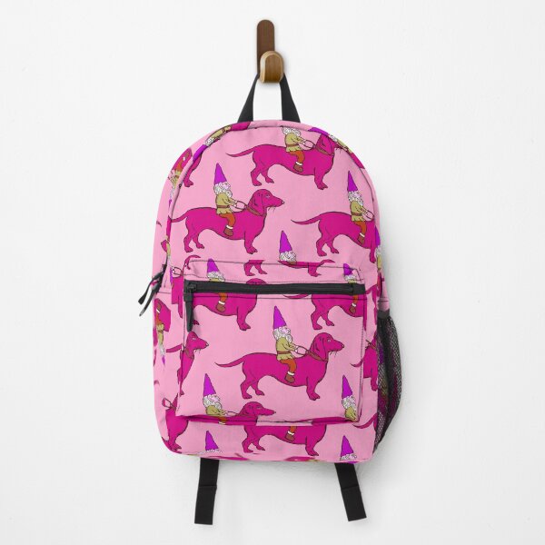 Item preview, Gnome Riding a Dachshund Pattern, Pink Palette designed and sold by vivasweetlove.