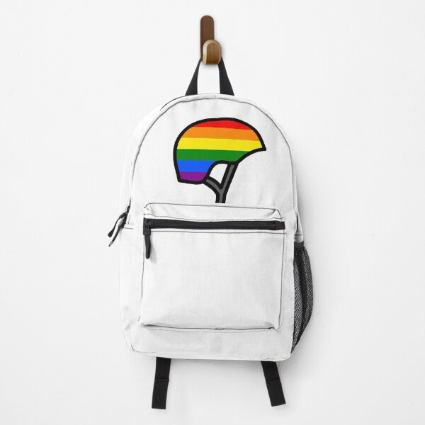 Item preview, Roller Derby Pride Flag Helmet designed and sold by Widdershins Art.