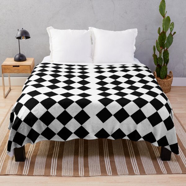 Item preview, Rhombus Checkerboard Pattern Black and White designed and sold by MadandMean.