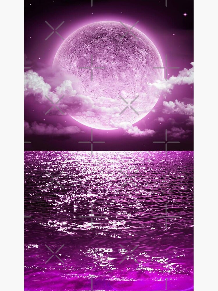 “Georgia Okeeffe Pink Moon Over Water| Pink moon” Sticker for Sale by