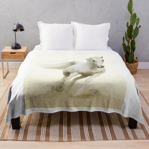 Item preview, White galloping stallion in desert designed and sold by zedvonzee.