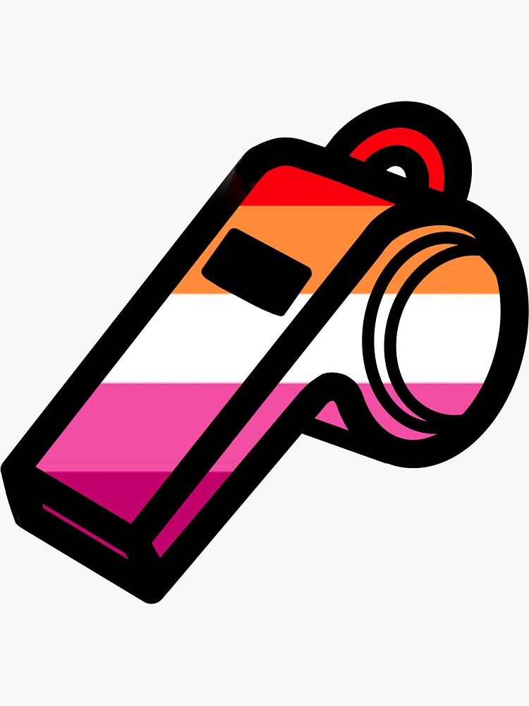 "Roller Derby Lesbian Flag Whistle" Sticker for Sale by Widdershins Art