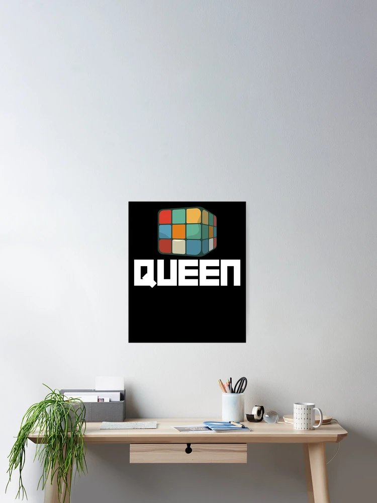 Imagen 2 de 3, Póster con la obra Cuber Queen Puzzle Solving Speed Cubing Girls Cube Queen Gear, diseñada y vendida por DynamicDesign.