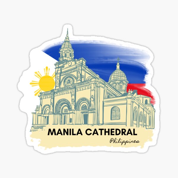 "Manila Cathedral Philippines Decal" Sticker for Sale by Dekal Redbubble