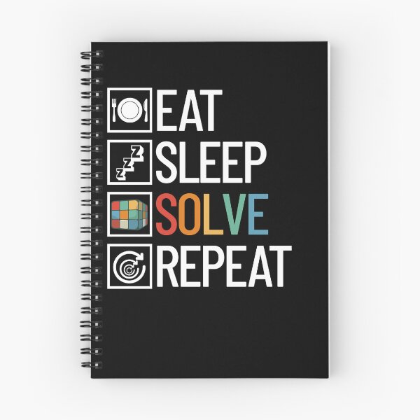 Item preview, Eat Sleep Solve Repeat Cube Puzzle Solving Speed Cubing Gear designed and sold by DynamicDesign.