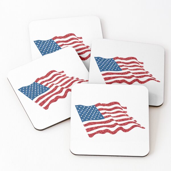Item preview, American Flag Glitter Sticker designed and sold by Vintage Letter Stickers.