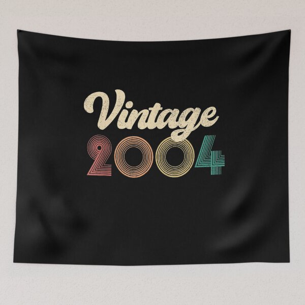 Item preview, Feliz cumpleaños 18, regalo vintage para hombres y mujeres de 18 años, 2004 designed and sold by Browhiteart.