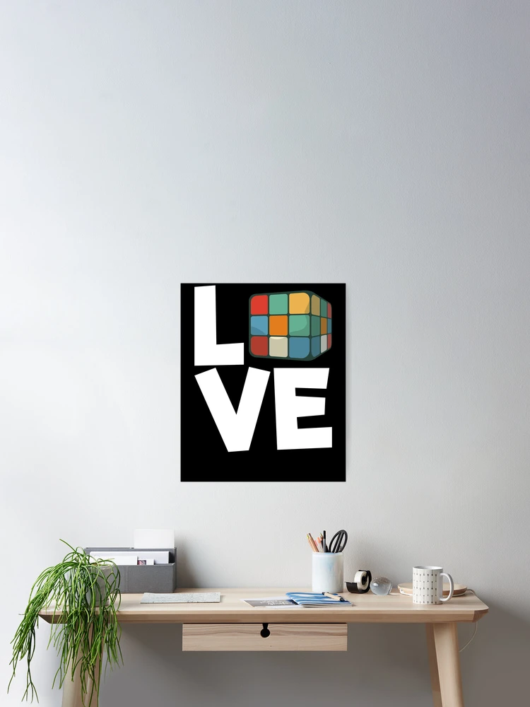 Imagen 2 de 3, Póster con la obra Love Cubing Puzzle Solving Cube Love Cubes Speed Cubing Gear, diseñada y vendida por DynamicDesign.