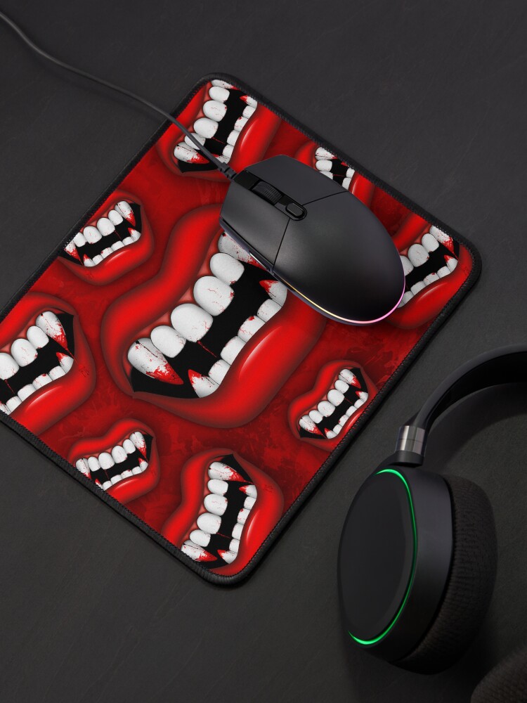 Alternate view of Vampire Bloody Scary Red Mouth Mouse Pad