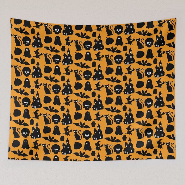 Item preview, Halloween Seamless Pattern Orange designed and sold by RaybenMedia.
