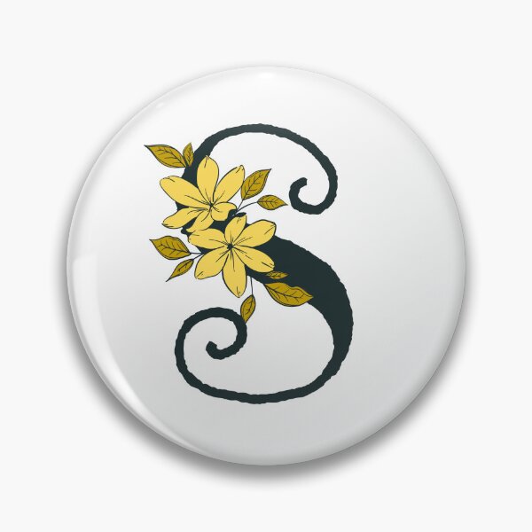 Item preview, Yellow floral S monogram designed and sold by Lyssarien.