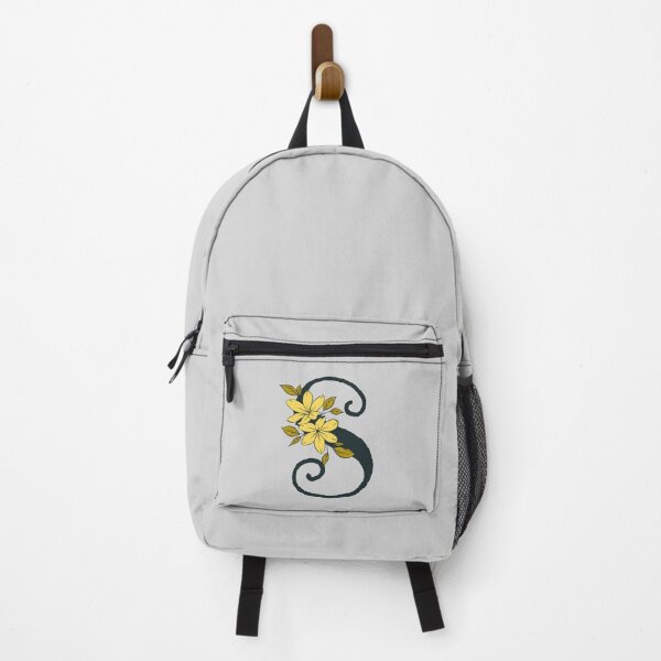 Item preview, Yellow floral S monogram designed and sold by Coffee Lifestyle.