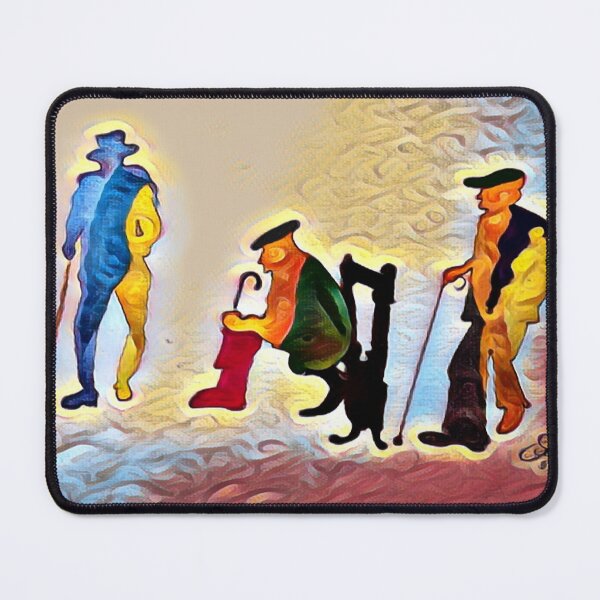 Item preview, Seniors strolling in park designed and sold by QArtXchange.
