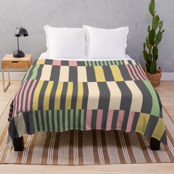 Item preview, Striped Squares Yellow Pink and Green designed and sold by Blue-Banana.