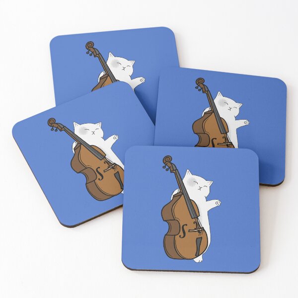 Item preview, Cute Cat Double Bass Player For Double Bass Player And Classical Musician As A Double Bass designed and sold by Funwithmusic.