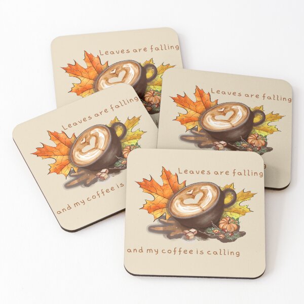 Item preview, Leaves are falling and my coffee is calling designed and sold by SushiAnn.