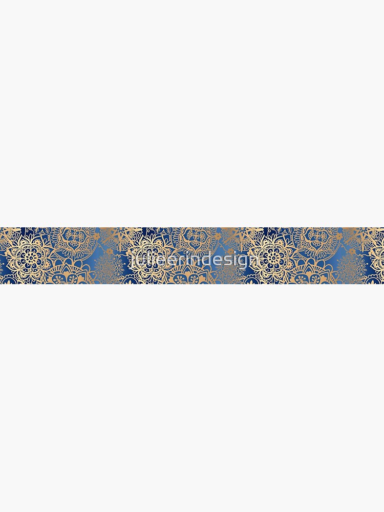 Thumbnail 6 of 6, Pet Bowl, Blue and Gold Mandala Pattern designed and sold by Julie Erin Designs.