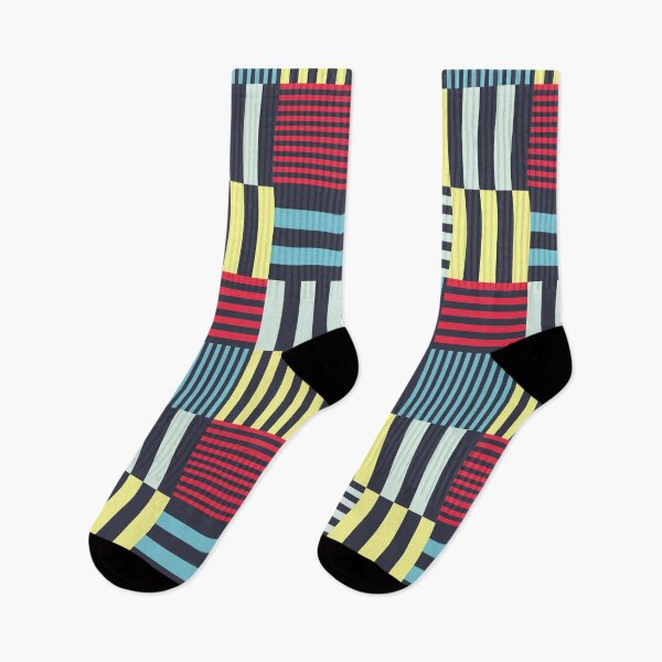 Item preview, Striped Squares Red Yellow and Blue designed and sold by Blue-Banana.