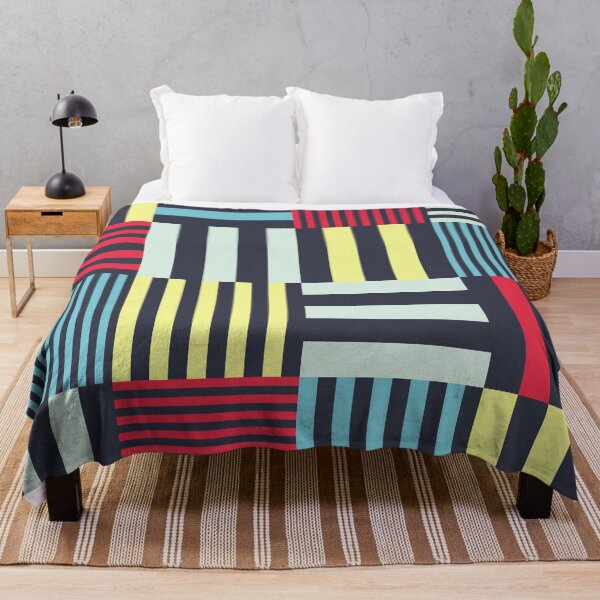 Item preview, Striped Squares Red Yellow and Blue designed and sold by Blue-Banana.