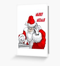 Merry Mixmas Santa Claus DJ Christmas Party Greeting Card