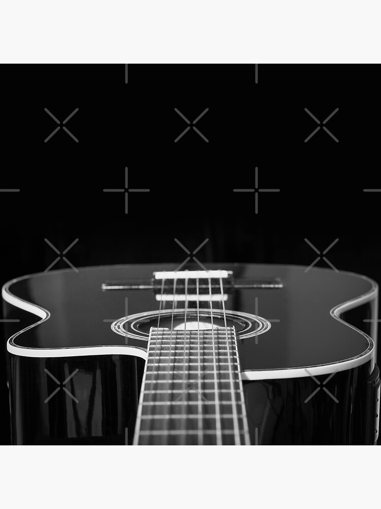 Music Instruments Guitar Black And White Sticker For Sale By Pkd11011 Redbubble