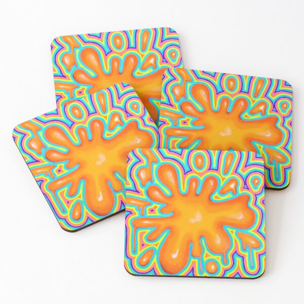Item preview, Orange Blob with Rainbow, "Splat" by Anna Hrabowyj designed and sold by Anna Hrabowyj.