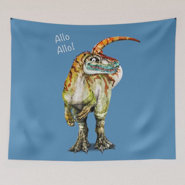 Item preview, Allo Allo! | W Cartoon Allosaurus Dinosaur  designed and sold by Snootrac.