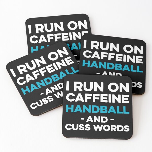Item preview, I Run on Caffeine Handball and Cuss Words designed and sold by TendyTees.