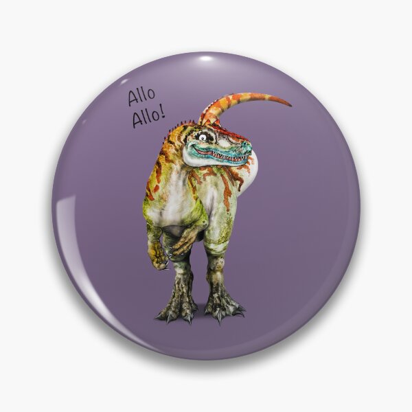 Item preview, Allo Allo! | B Cartoon Allosaurus Dinosaur  designed and sold by Snootrac.