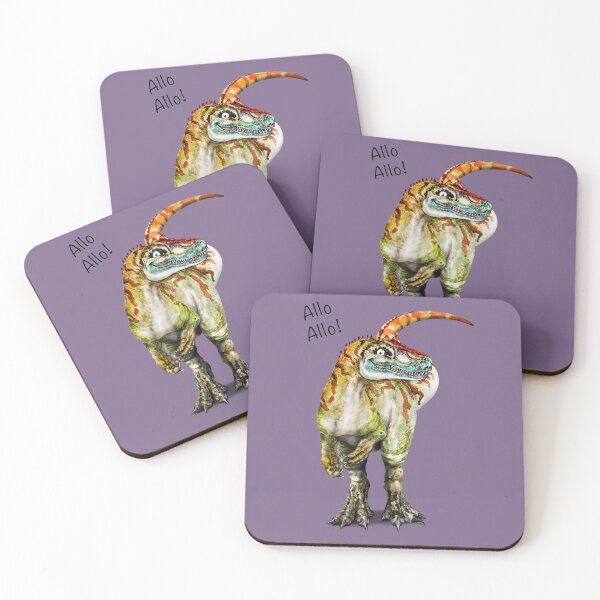 Item preview, Allo Allo! | B Cartoon Allosaurus Dinosaur  designed and sold by Snootrac.