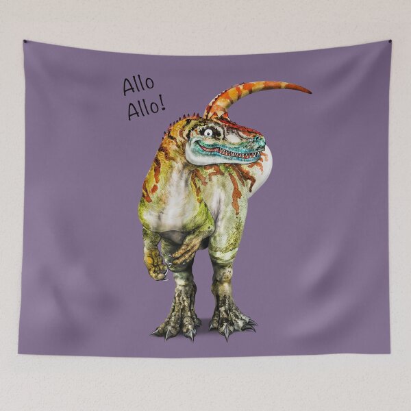 Item preview, Allo Allo! | B Cartoon Allosaurus Dinosaur  designed and sold by Snootrac.