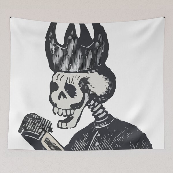Item preview, The Skull Bishop Reading a Book designed and sold by NBerniceDesigns.