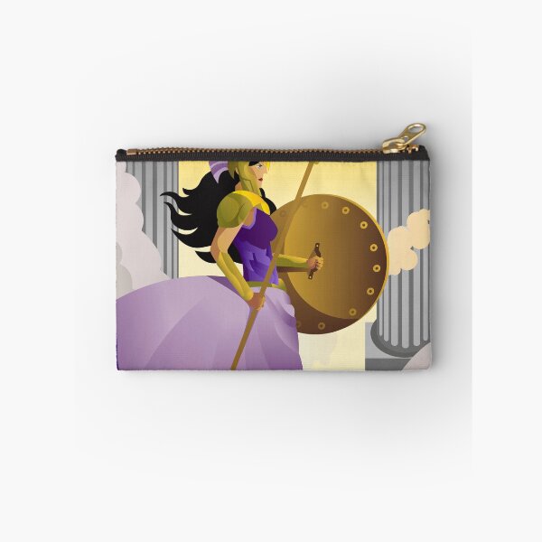 Item preview, greek roman goddess athena minerva with shield and staff in the sky designed and sold by matintheworld ( delcarmat ).