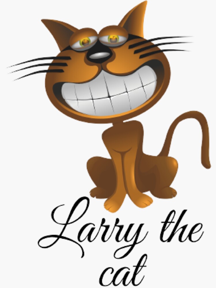"Larry The CaT" Sticker for Sale by zaka2404 Redbubble
