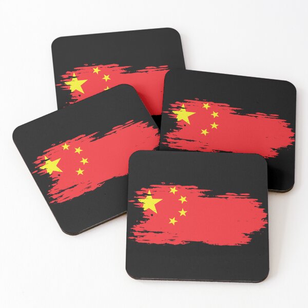 Item preview, China - national flag, brush effect designed and sold by Mohja-Design.