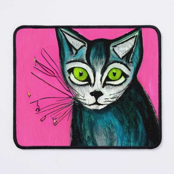 Item preview, pink cat oil painting designed and sold by Anaaquisparina.