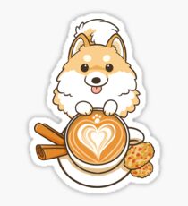 Cappuccino Pomeranian Sticker