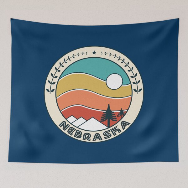 Item preview, Nebraska Retro Vintage Sunset - Nebraska Mountain Souvenir - Gift - Hometown - Hiking - Nature designed and sold by GuzmanEugene.