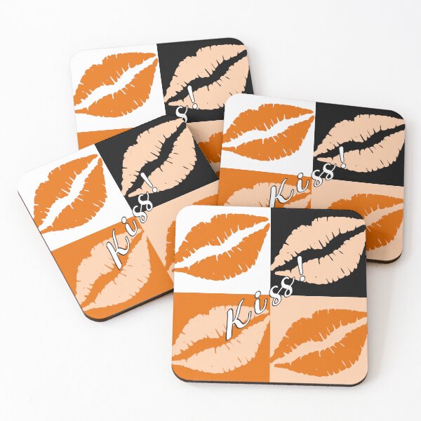 Item preview, Contemporary Lips and Kisses - Orange designed and sold by hernandezmfotografia.