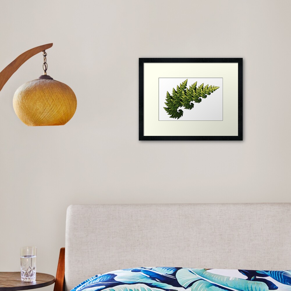 Tree Fractal Framed Art Print
