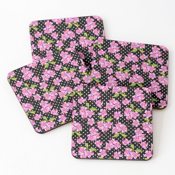 Item preview, Whimsical Black and White Floral Polka Dot Print designed and sold by Trimzz.