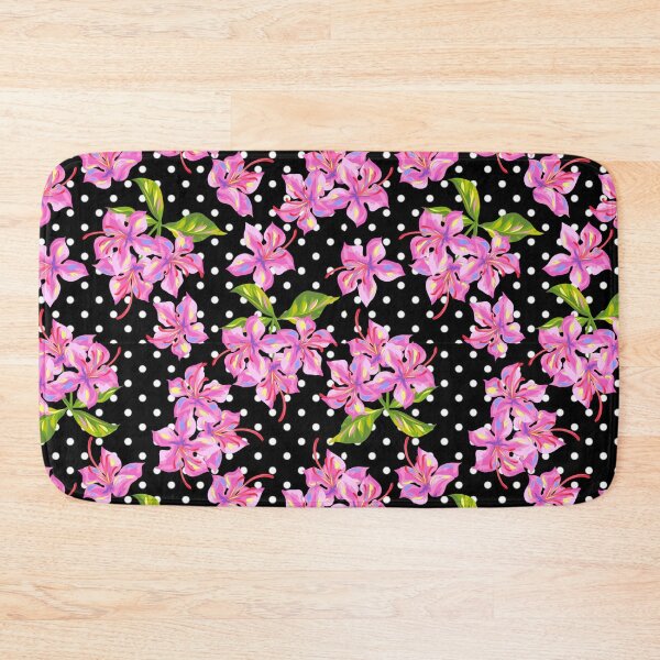 Item preview, Whimsical Black and White Floral Polka Dot Print designed and sold by Trimzz.