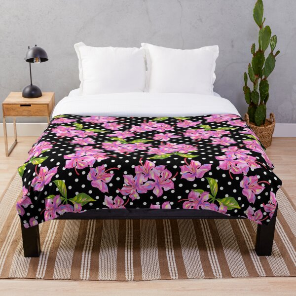 Item preview, Estampado caprichoso de lunares florales en blanco y negro designed and sold by Trimzz.