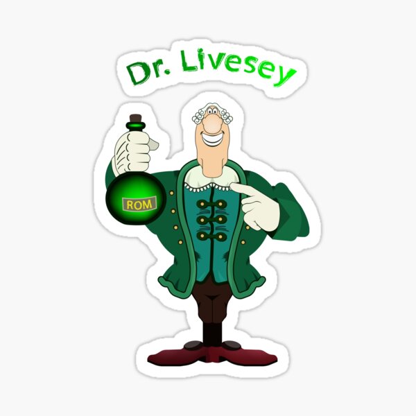 dr. livesey Sticker for Sale by Pesok