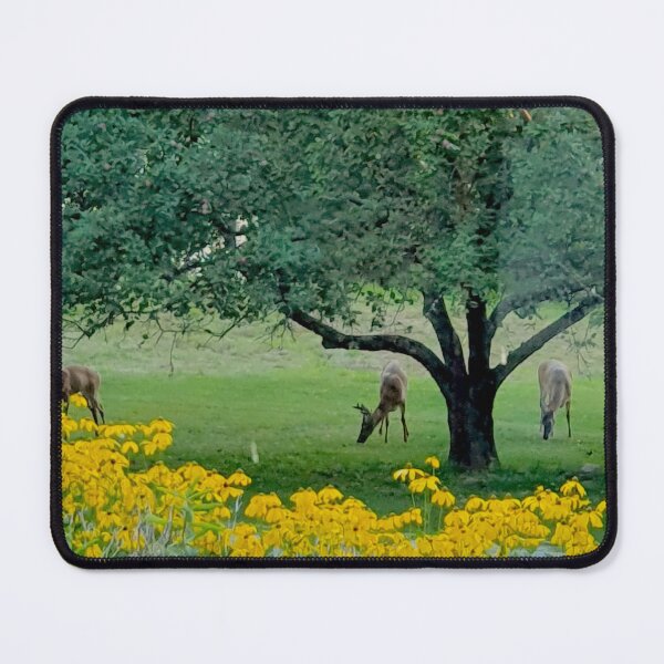 Item preview, deer eating apples in the garden designed and sold by Tereza Pilar  Art.