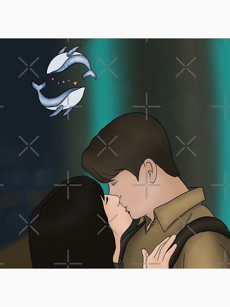 "Extraordinary attorney Woo kiss" Sticker for Sale by saranghart