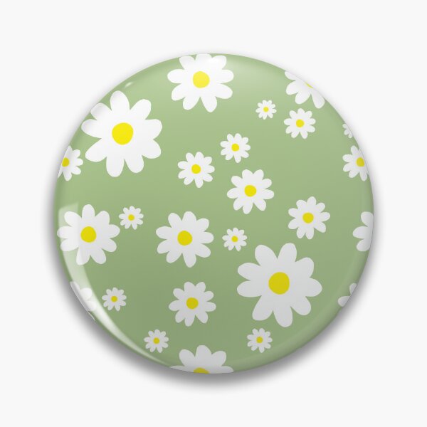 Item preview, Patrón de margarita de primavera en verde salvia designed and sold by Julie Erin Designs.